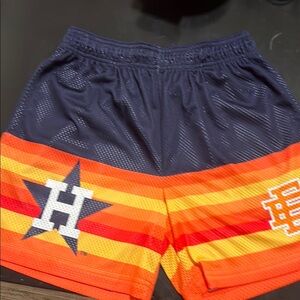 Eric Emanuel Blue and Orange Athletic Shorts
